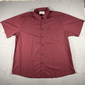 Dixxon Flannel Co Shirt Mens 4XL Maroon Button Up DLux Signature Series Bamboo